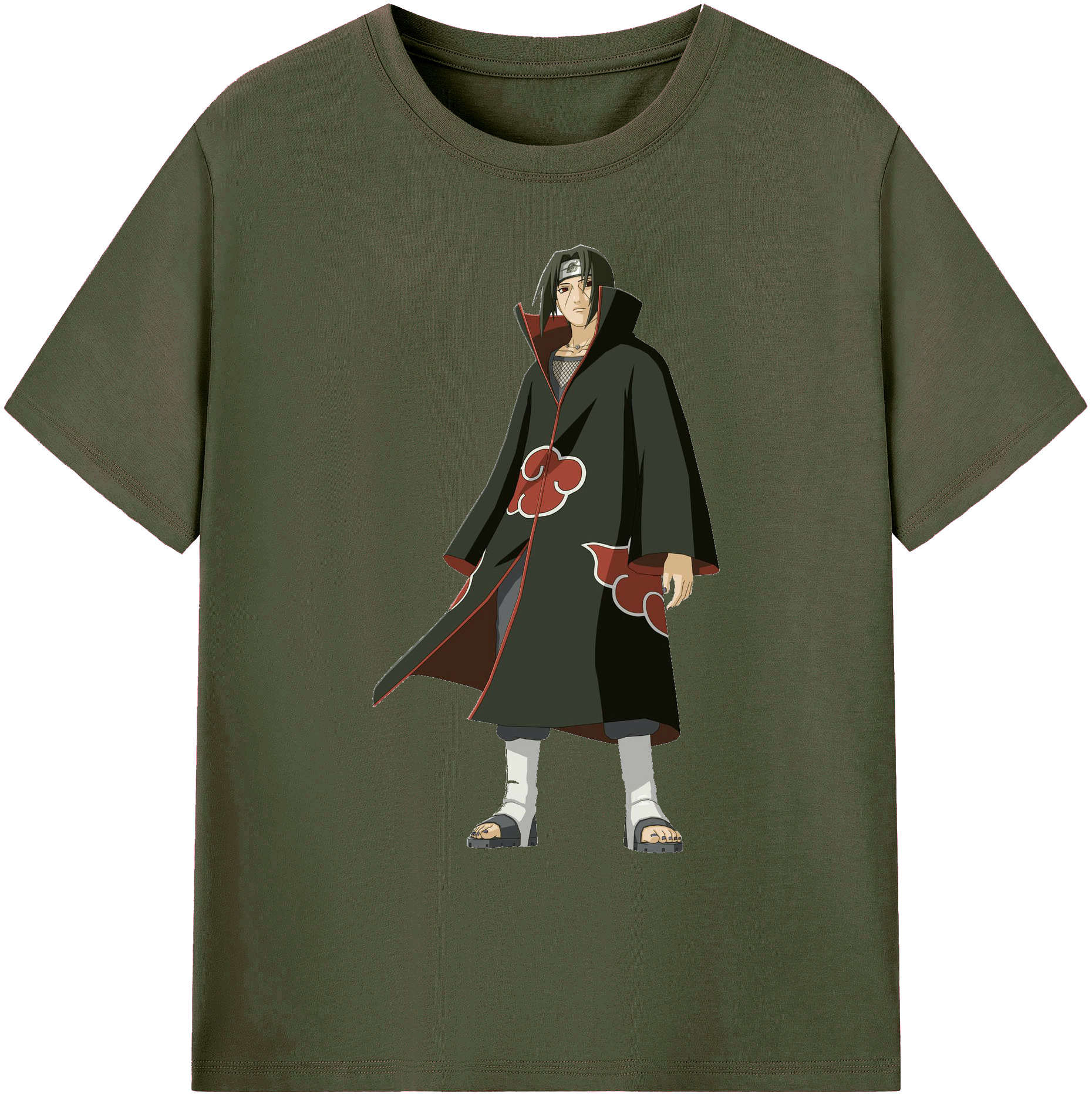（画像用） NARUTO -ナルト- うちは イタチ Uchiha Itachi 綿100％ メンズ半袖Tシャツ｜肌触りやわらか＆通気性